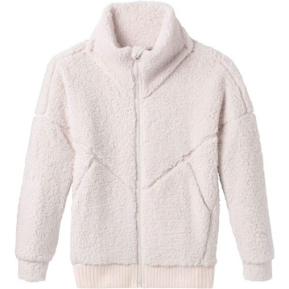Women's PrAna Permafrost Plush Cozy Fleece Full Zip Jacket Ivory Size Small EUC - Picture 9 of 9